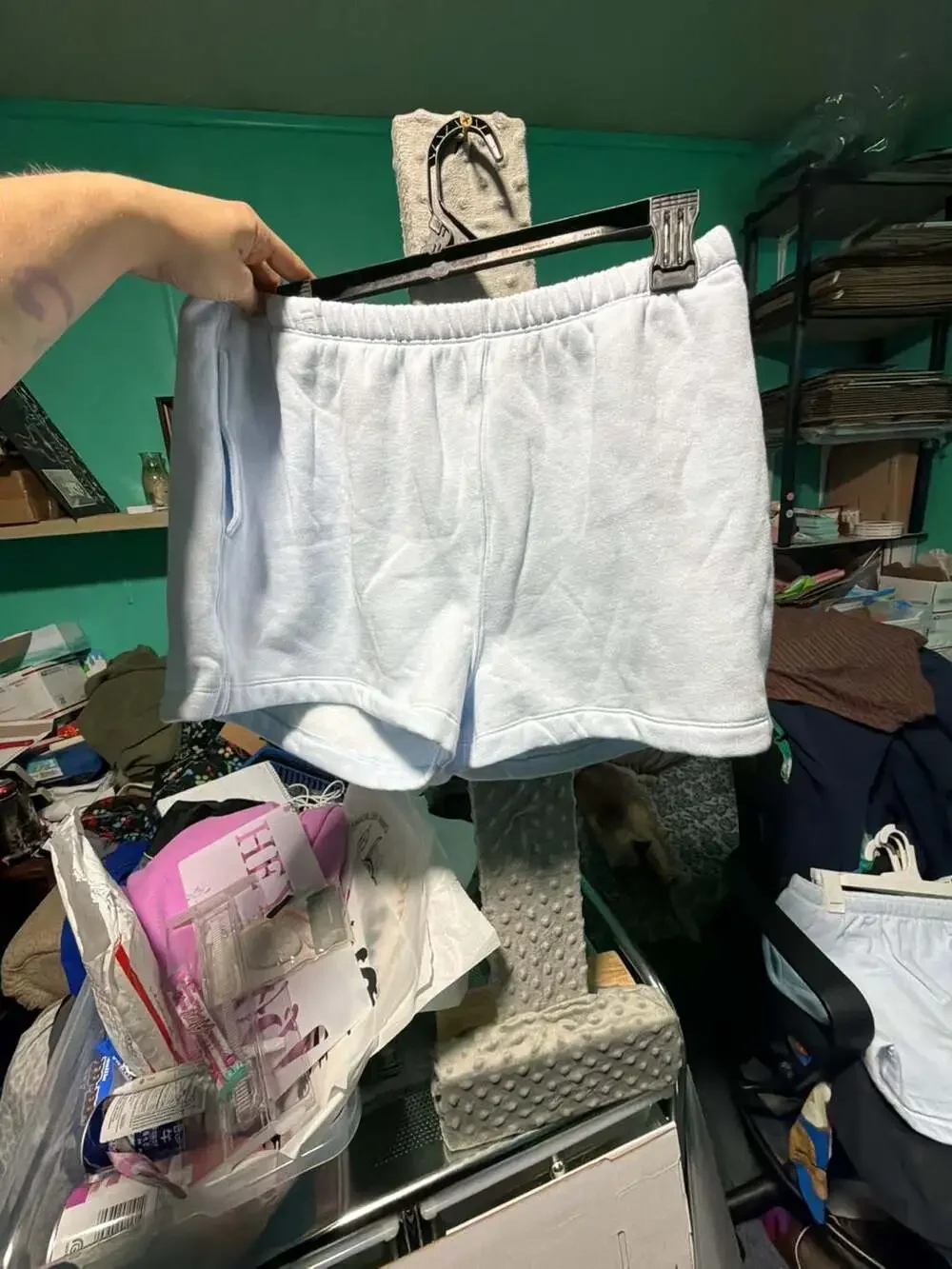 C0082 Wild Fable Airy Blue Fleece Lounge Shorts Size L